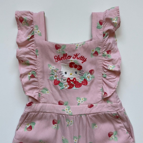 Sanrio Hello Kitty Girls Floral Ruffle Jumpsuit — BoxLunch Exclusive - Size 4T - Picture 5 of 13
